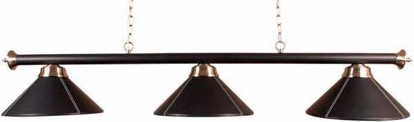 Black Leather 3 Shades Lamp 150cm