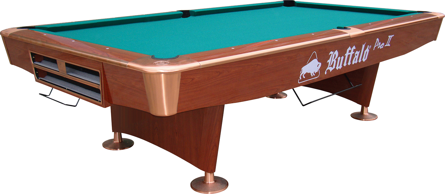 Buffalo Pro-II Billard 9ft braun, Einfalltaschen
