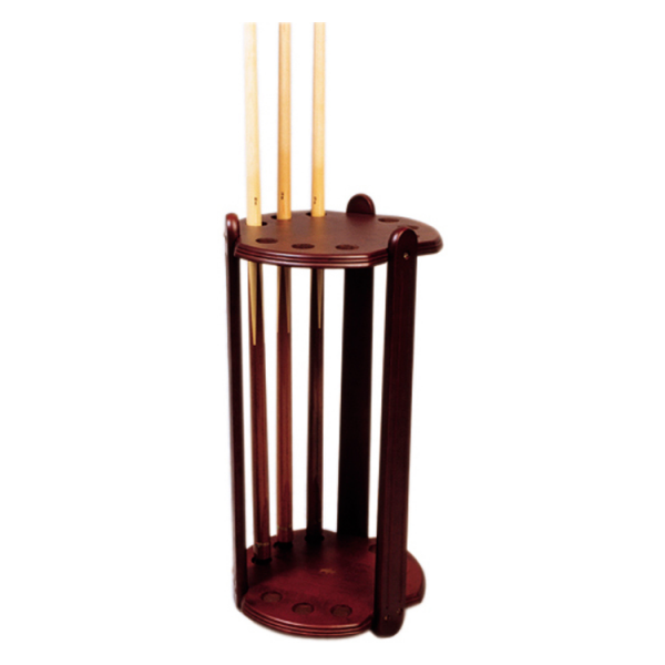Buffalo cue rack for 9 cues round mahogany look
