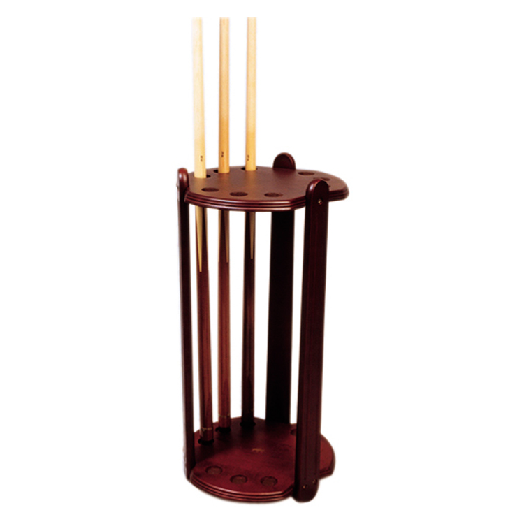 Buffalo cue rack for 9 cues round mahogany look